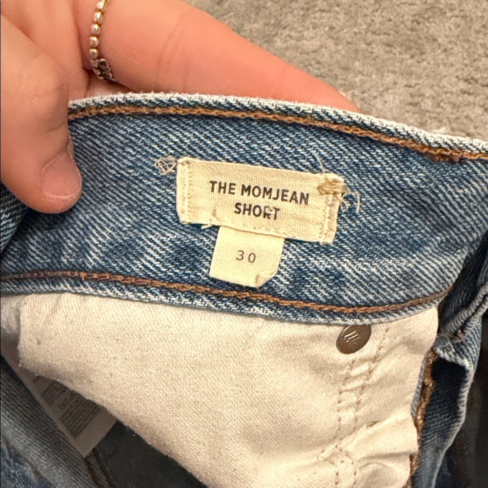 Madewell Light Blue High-Waist Mom Jean Short - Picture 4 of 6